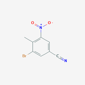 molecular formula C8H5BrN2O2 B1440979 Benzonitrile, 3-bromo-4-methyl-5-nitro- CAS No. 1082041-95-9