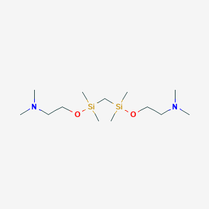 molecular formula C13H34N2O2Si2 B14409840 2-[(2-dimethylaminoethoxy-dimethyl-silyl)methyl-dimethyl-silyl]oxy-N,N-dimethyl-ethanamine CAS No. 83454-23-3