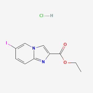 molecular formula C10H10ClIN2O2 B1440985 Ethyl 6-iodoimidazo[1,2-a]pyridine-2-carboxylate hydrochloride CAS No. 1261079-76-8
