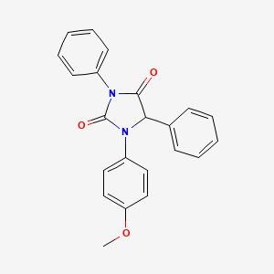 molecular formula C22H18N2O3 B14409856 1-(4-Methoxyphenyl)-3,5-diphenylimidazolidine-2,4-dione CAS No. 80858-35-1