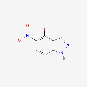 molecular formula C7H4FN3O2 B1440986 4-Fluoro-5-nitro 1H-indazole CAS No. 1082041-35-7