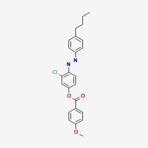 molecular formula C24H23ClN2O3 B14409864 4-[(E)-(4-Butylphenyl)diazenyl]-3-chlorophenyl 4-methoxybenzoate CAS No. 80764-04-1