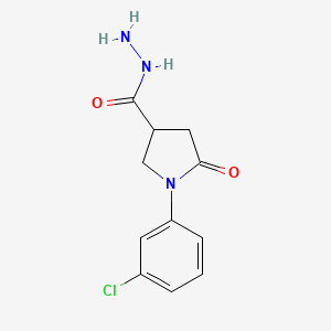 molecular formula C11H12ClN3O2 B1440987 1-(3-氯苯基)-5-氧代吡咯烷-3-碳酰肼 CAS No. 851431-19-1