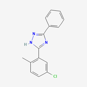 molecular formula C15H12ClN3 B14409872 3-(5-Chloro-o-tolyl)-5-phenyl-s-triazole CAS No. 85303-95-3