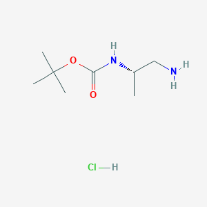 molecular formula C8H19ClN2O2 B1440988 (S)-tert-Butyl (1-aminopropan-2-yl)carbamate hydrochloride CAS No. 959833-70-6