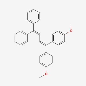 molecular formula C30H26O2 B14409900 1,1'-[4,4-Bis(4-methoxyphenyl)buta-1,3-diene-1,1-diyl]dibenzene CAS No. 86051-16-3