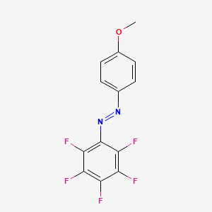 molecular formula C13H7F5N2O B14409907 (E)-1-(4-Methoxyphenyl)-2-(pentafluorophenyl)diazene CAS No. 85862-22-2