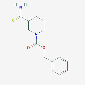 molecular formula C14H18N2O2S B1440991 苄基 3-氨基甲硫羰基哌啶-1-甲酸酯 CAS No. 569348-15-8