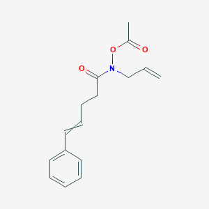 molecular formula C16H19NO3 B14409927 N-(Acetyloxy)-5-phenyl-N-(prop-2-en-1-yl)pent-4-enamide CAS No. 87842-62-4