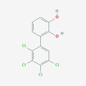 molecular formula C12H6Cl4O2 B14409966 3-(2,3,4,5-Tetrachlorophenyl)benzene-1,2-diol CAS No. 86374-32-5