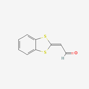 molecular formula C9H6OS2 B14409967 (2H-1,3-Benzodithiol-2-ylidene)acetaldehyde CAS No. 87815-67-6