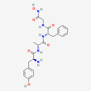 molecular formula C23H29N5O6 B14409970 L-Tyrosyl-D-alanyl-L-phenylalanyl-N-hydroxyglycinamide CAS No. 83578-99-8