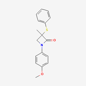 1-(4-Methoxyphenyl)-3-methyl-3-(phenylsulfanyl)azetidin-2-one