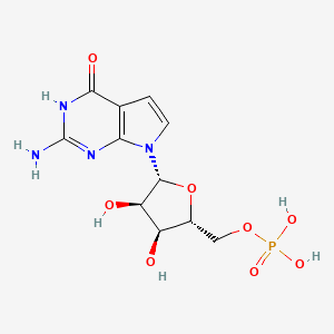 molecular formula C11H15N4O8P B14410003 P-c7Gua-Ribf CAS No. 82513-50-6