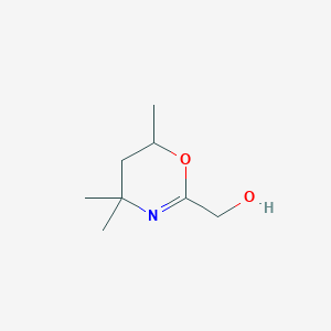 molecular formula C8H15NO2 B14410010 (4,4,6-Trimethyl-5,6-dihydro-4H-1,3-oxazin-2-yl)methanol CAS No. 86354-09-8