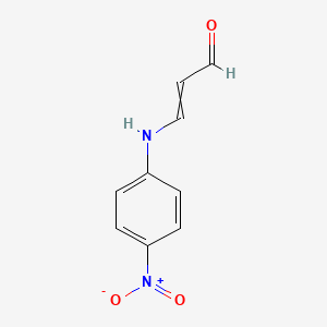 molecular formula C9H8N2O3 B14410012 3-(4-Nitroanilino)prop-2-enal CAS No. 83250-96-8