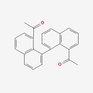 molecular formula C24H18O2 B14410015 1,1'-([1,1'-Binaphthalene]-8,8'-diyl)di(ethan-1-one) CAS No. 85290-01-3