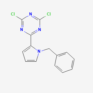 molecular formula C14H10Cl2N4 B1441002 2-(1-Benzyl-1H-pyrrol-2-YL)-4,6-dichloro-1,3,5-triazine CAS No. 35252-49-4