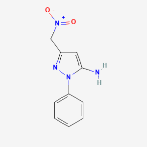 molecular formula C10H10N4O2 B14410037 3-(Nitromethyl)-1-phenyl-1H-pyrazol-5-amine CAS No. 86737-51-1