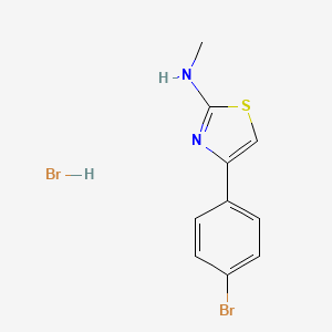 molecular formula C10H10Br2N2S B1441004 4-(4-bromophenyl)-N-methyl-1,3-thiazol-2-amine hydrobromide CAS No. 1280787-25-8
