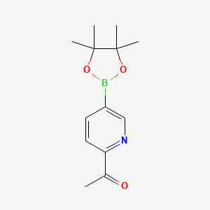 molecular formula C13H18BNO3 B1441005 1-(5-(4,4,5,5-四甲基-1,3,2-二氧杂硼环-2-基)吡啶-2-基)乙酮 CAS No. 741709-59-1