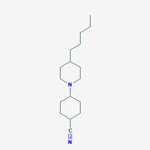 4-(4-Pentylpiperidin-1-yl)cyclohexane-1-carbonitrile