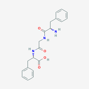 molecular formula C20H23N3O4 B14410076 L-Phenylalanine, L-phenylalanylglycyl- CAS No. 87742-85-6