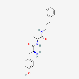 molecular formula C21H27N3O3 B14410083 L-Tyrosyl-N-(3-phenylpropyl)-D-alaninamide CAS No. 80705-44-8