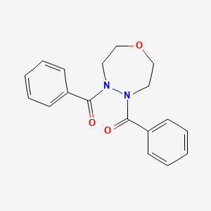 molecular formula C18H18N2O3 B14410090 (1,4,5-Oxadiazepane-4,5-diyl)bis(phenylmethanone) CAS No. 83598-14-5