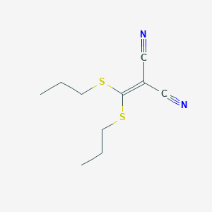 molecular formula C10H14N2S2 B14410153 Propanedinitrile, [bis(propylthio)methylene]- CAS No. 80596-43-6