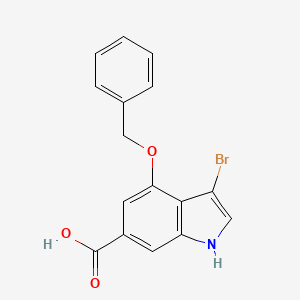 B1441016 4-Benzyloxy-3-bromo1H-indole-6-carboxylic acid CAS No. 1167056-23-6