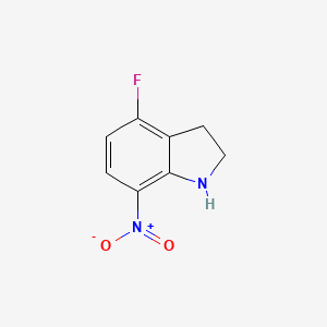 molecular formula C8H7FN2O2 B1441017 4-氟-7-硝基-2,3-二氢-1H-吲哚 CAS No. 1167056-12-3