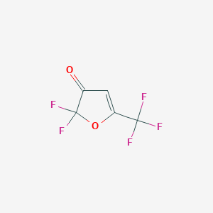 molecular formula C5HF5O2 B14410177 2,2-Difluoro-5-(trifluoromethyl)furan-3(2H)-one CAS No. 84598-77-6