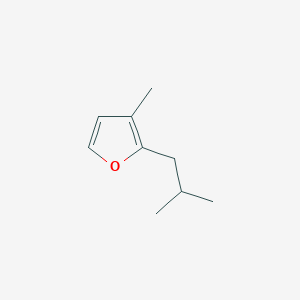 molecular formula C9H14O B14410207 3-Methyl-2-(2-methylpropyl)furan CAS No. 87773-66-8