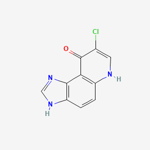 molecular formula C10H6ClN3O B14410214 8-Chloro-3,6-dihydro-9H-imidazo[4,5-f]quinolin-9-one CAS No. 82723-53-3