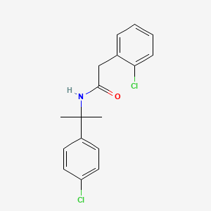 molecular formula C17H17Cl2NO B14410219 2-(2-Chlorophenyl)-N-[2-(4-chlorophenyl)propan-2-yl]acetamide CAS No. 80487-99-6