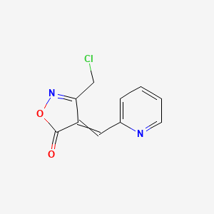 molecular formula C10H7ClN2O2 B1441024 3-(氯甲基)-4-(吡啶-2-基亚甲基)-1,2-恶唑-5-酮 CAS No. 1142199-73-2