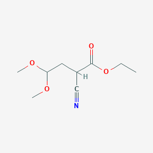molecular formula C9H15NO4 B1441027 2-氰基-4,4-二甲氧基丁酸乙酯 CAS No. 773076-83-8