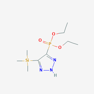 molecular formula C9H20N3O3PSi B14410291 Diethyl [5-(trimethylsilyl)-2H-1,2,3-triazol-4-yl]phosphonate CAS No. 84645-44-3