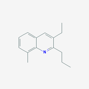 molecular formula C15H19N B14410301 3-Ethyl-8-methyl-2-propylquinoline CAS No. 80609-93-4