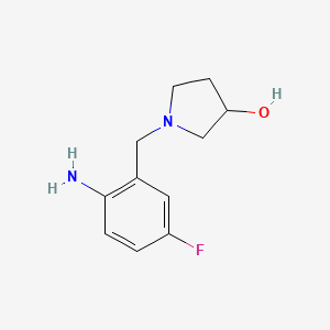 molecular formula C11H15FN2O B1441031 1-(2-氨基-5-氟苄基)-3-吡咯烷醇 CAS No. 1219957-26-2