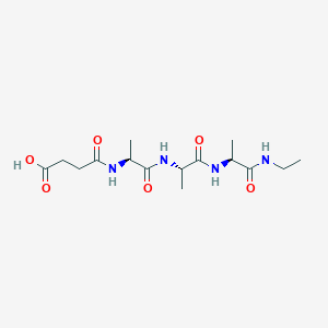 molecular formula C15H26N4O6 B14410327 N-(3-Carboxypropanoyl)-L-alanyl-L-alanyl-N-ethyl-L-alaninamide CAS No. 83808-34-8