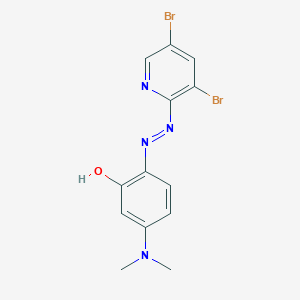 6-[2-(3,5-Dibromopyridin-2-yl)hydrazinylidene]-3-(dimethylamino)cyclohexa-2,4-dien-1-one