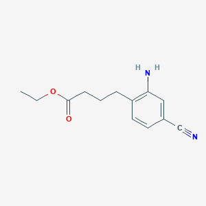 molecular formula C13H16N2O2 B1441039 4-(2-Amino-4-cyano-phenyl)-butyric acid ethyl ester CAS No. 1308319-51-8