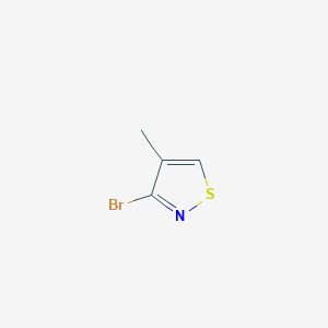 molecular formula C4H4BrNS B1441040 3-Bromo-4-methyl-isothiazole CAS No. 1174132-75-2