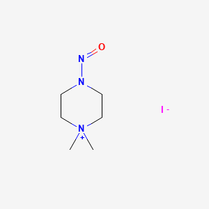 molecular formula C6H14IN3O B14410426 Piperazinium, 1,1-dimethyl-4-nitroso-, iodide CAS No. 81189-50-6