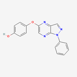 4-[(1-Phenyl-1H-pyrazolo[3,4-b]pyrazin-5-yl)oxy]phenol