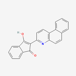 molecular formula C22H13NO2 B14410440 2-(Benzo[f]quinolin-3(4H)-ylidene)-1H-indene-1,3(2H)-dione CAS No. 84373-10-4