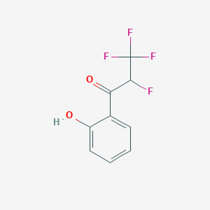 molecular formula C9H6F4O2 B14410456 2,3,3,3-Tetrafluoro-1-(2-hydroxyphenyl)propan-1-one CAS No. 83505-20-8