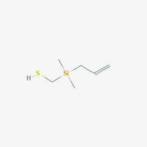 molecular formula C6H14SSi B14410480 [Dimethyl(prop-2-en-1-yl)silyl]methanethiol CAS No. 85465-25-4